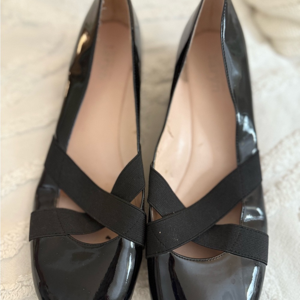 Taryn Rose Black Patent Flats